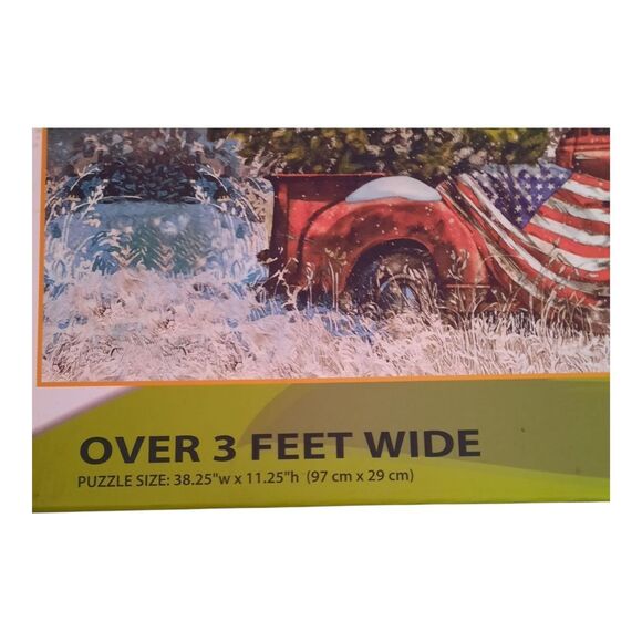 LANG Red Truck Panoramic Puzzle - Picture 2 of 3